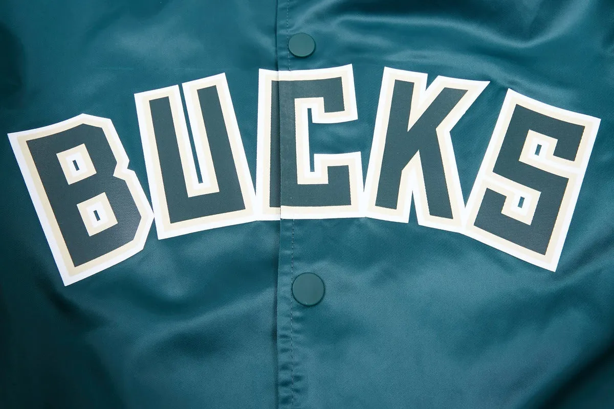 NBA MILWAUKEE BUCKS BIG LOGO MEN'S SATIN JACKET (FOR)