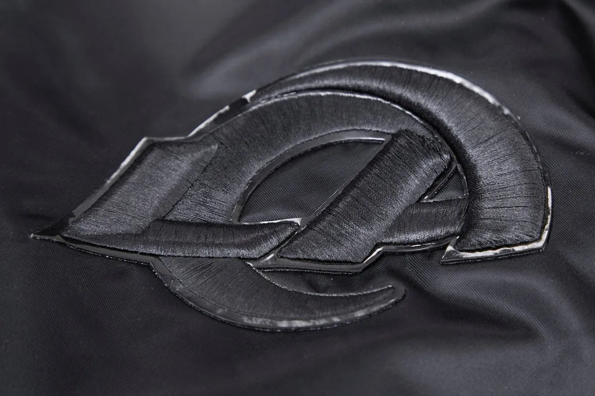 NFL LOS ANGELES RAMS TRIPLE BLACK MEN'S SATIN JACKET (TRIPLE BLACK)