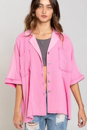 Now and Always Oversized Button Down