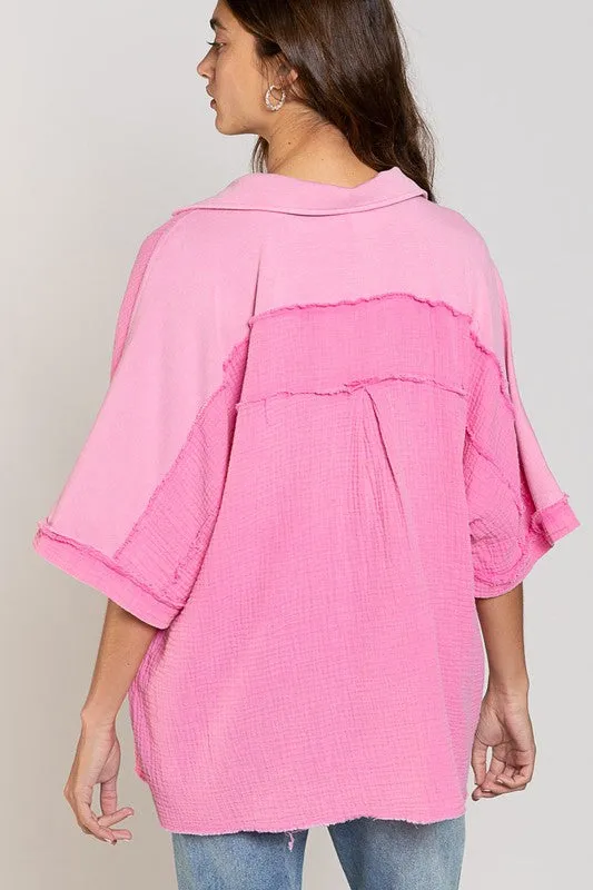 Now and Always Oversized Button Down
