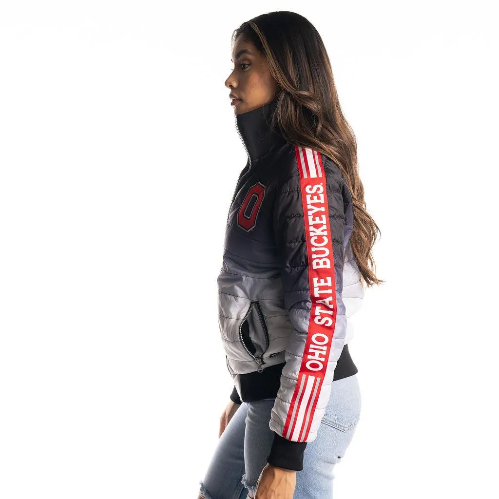 Ohio State Buckeyes Ombre Puffer Jacket