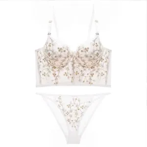 Olivine – Floral corset – Lingerie set