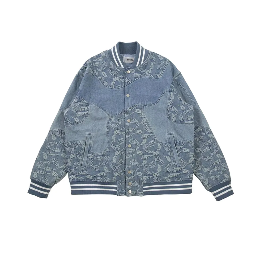Paisley Etched Denim Jacket