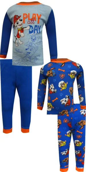 Paw Patrol Play All Day Cotton 4 Piece Toddler Pajamas