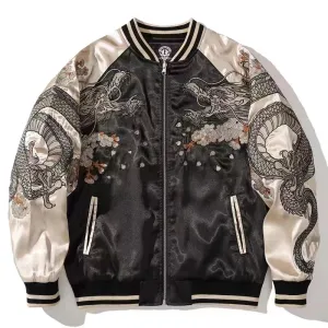 Premium embroidery dragon sleeve sukajan