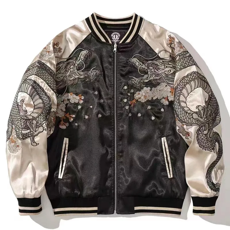 Premium embroidery dragon sleeve sukajan