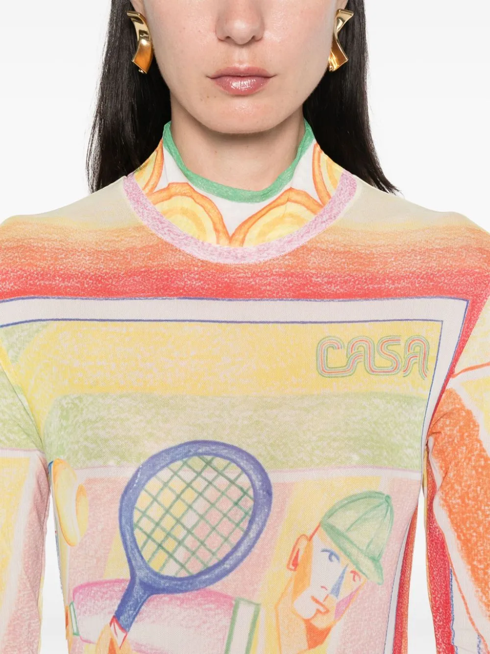 printed mesh top