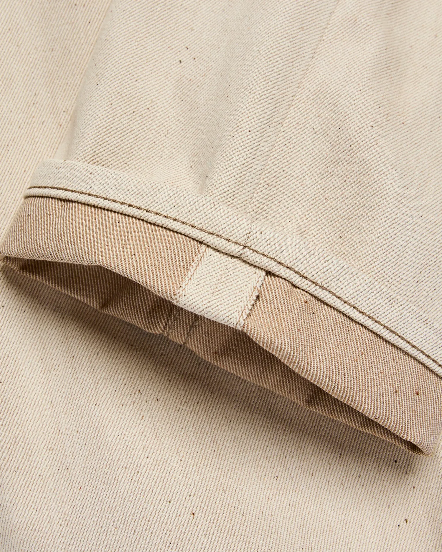 "All Natural Foxfibre" 13.6oz Ecru Selvedge Denim - True Guy Fit