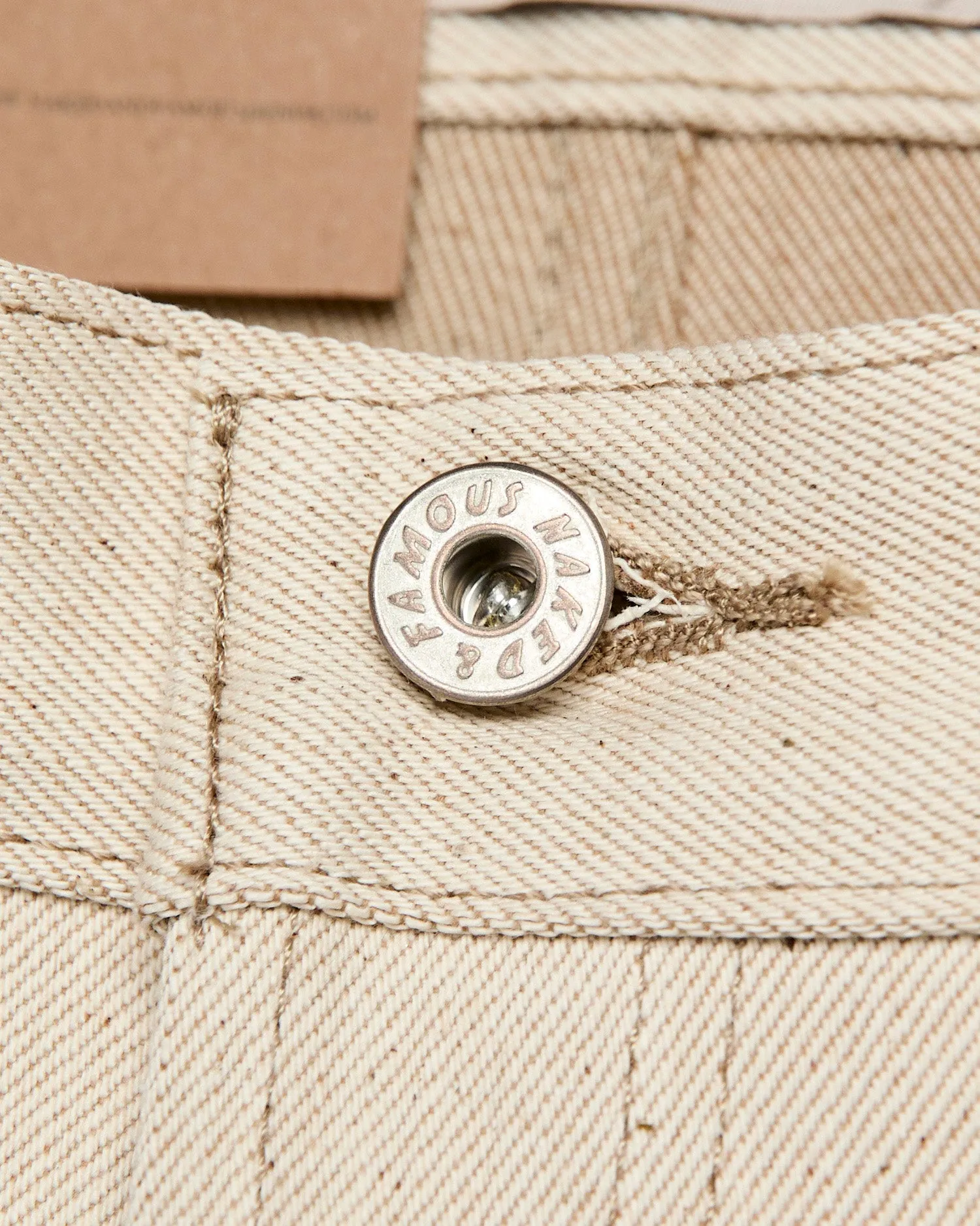 "All Natural Foxfibre" 13.6oz Ecru Selvedge Denim - True Guy Fit