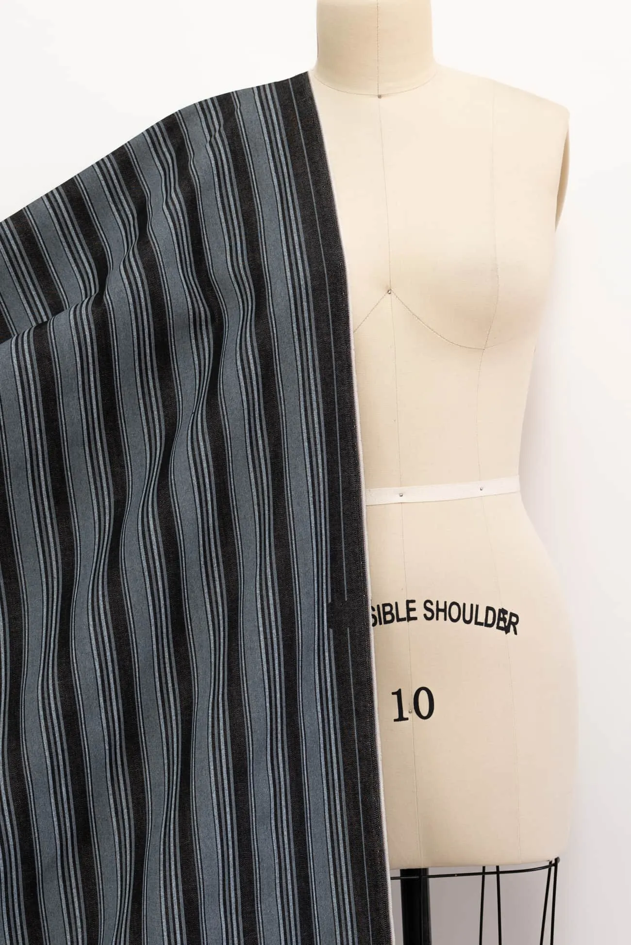 Railroad Stripe Cotton Denim Woven - ENDCUT