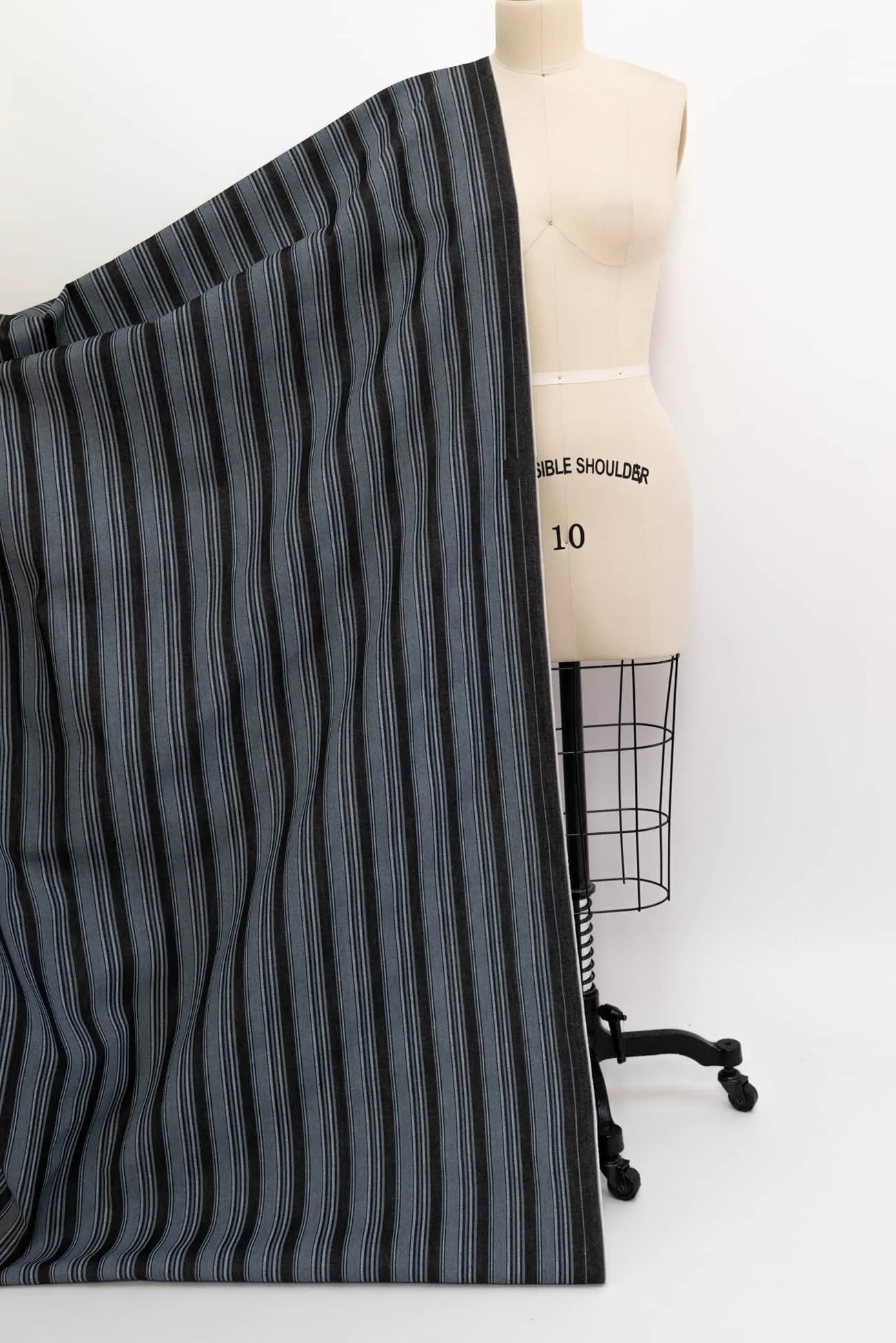Railroad Stripe Cotton Denim Woven - ENDCUT