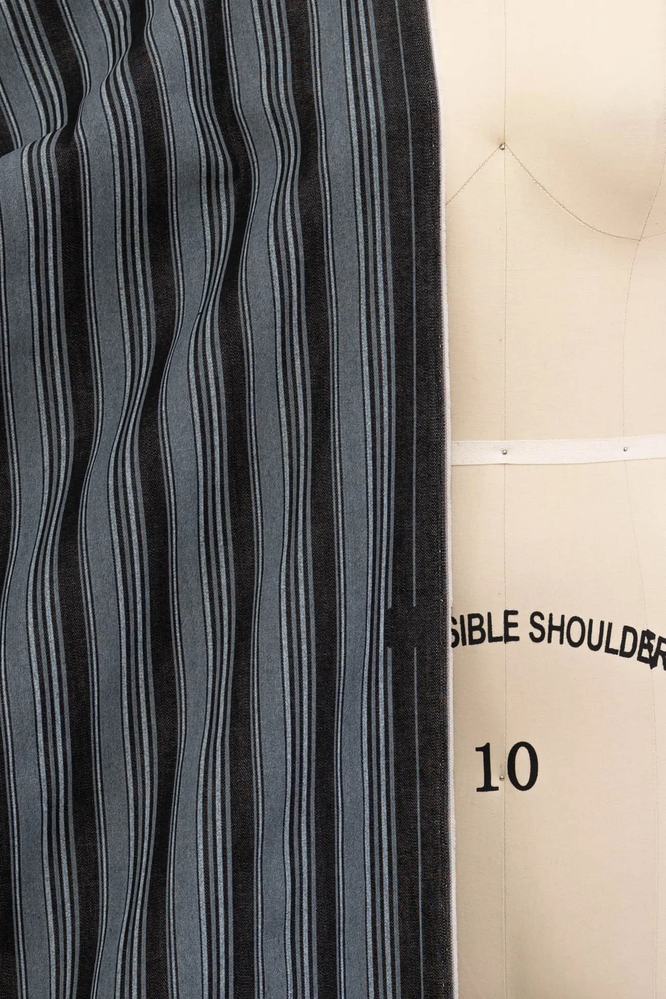 Railroad Stripe Cotton Denim Woven - ENDCUT