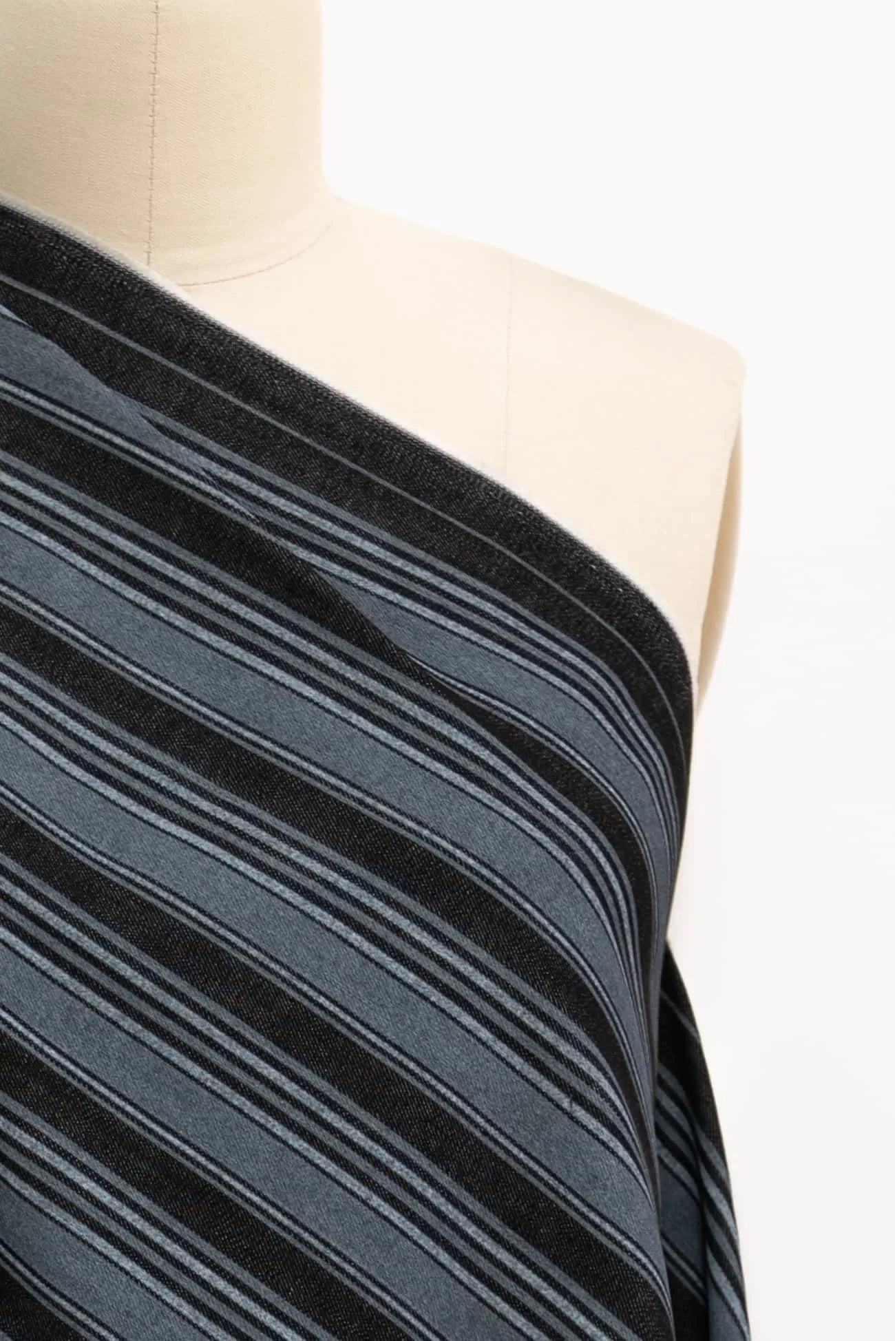 Railroad Stripe Cotton Denim Woven - ENDCUT