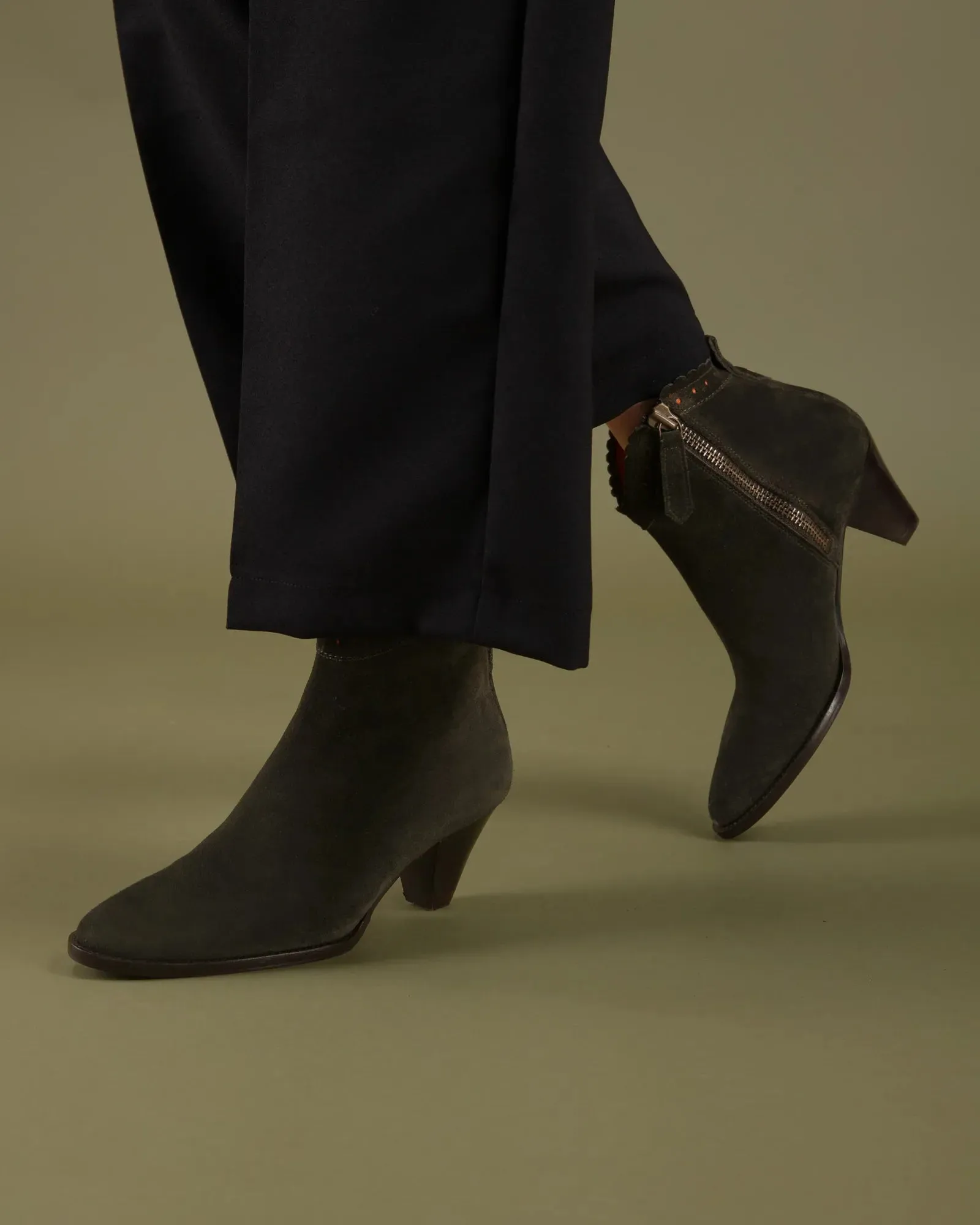Regina Moss Green Ankle Boot