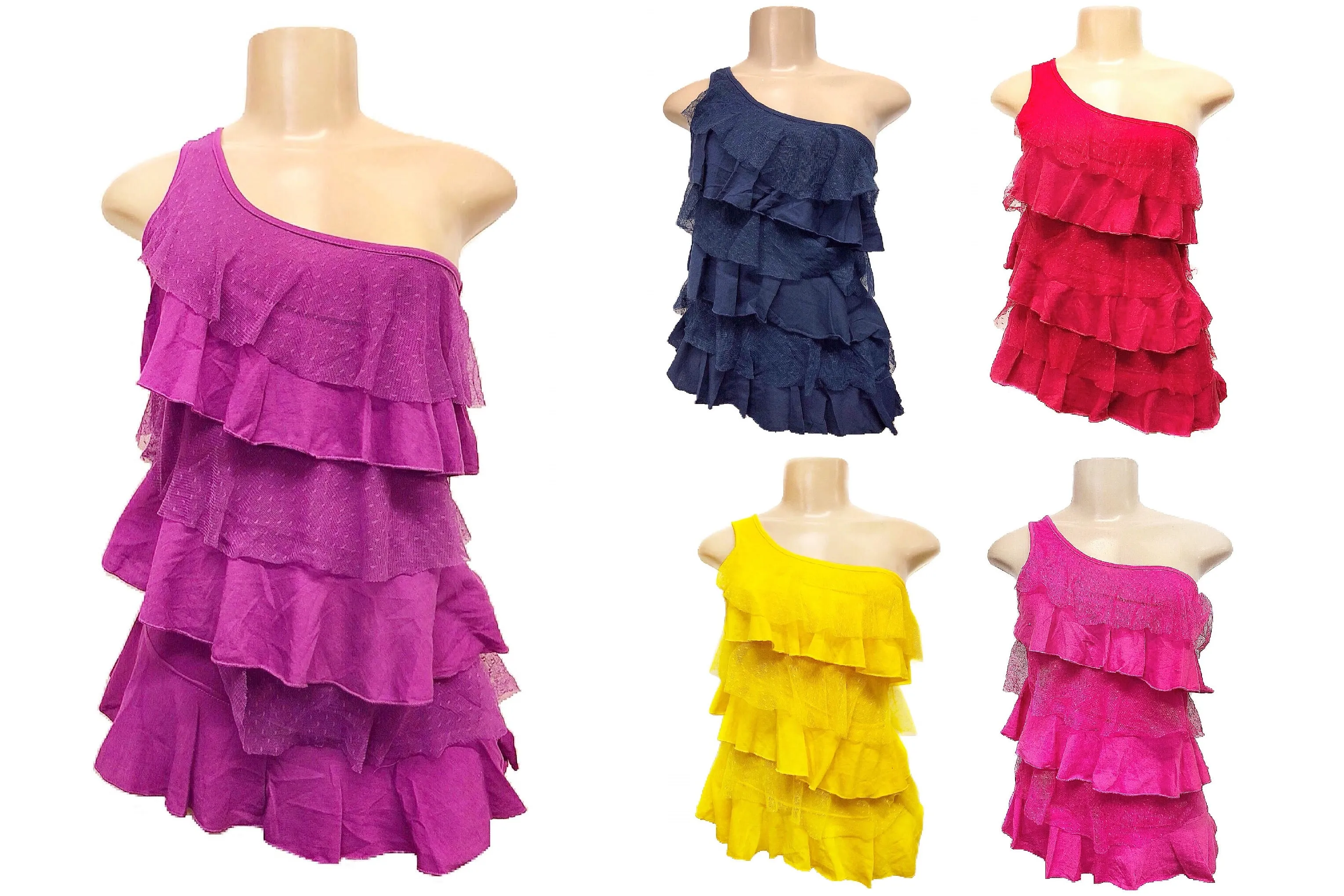 Ruffled Floral Lace Off-the-Shoulder Top