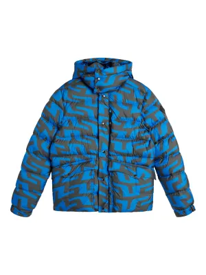 SPHERE DOWN JACKET PRINT / Bridge Swirl Blue