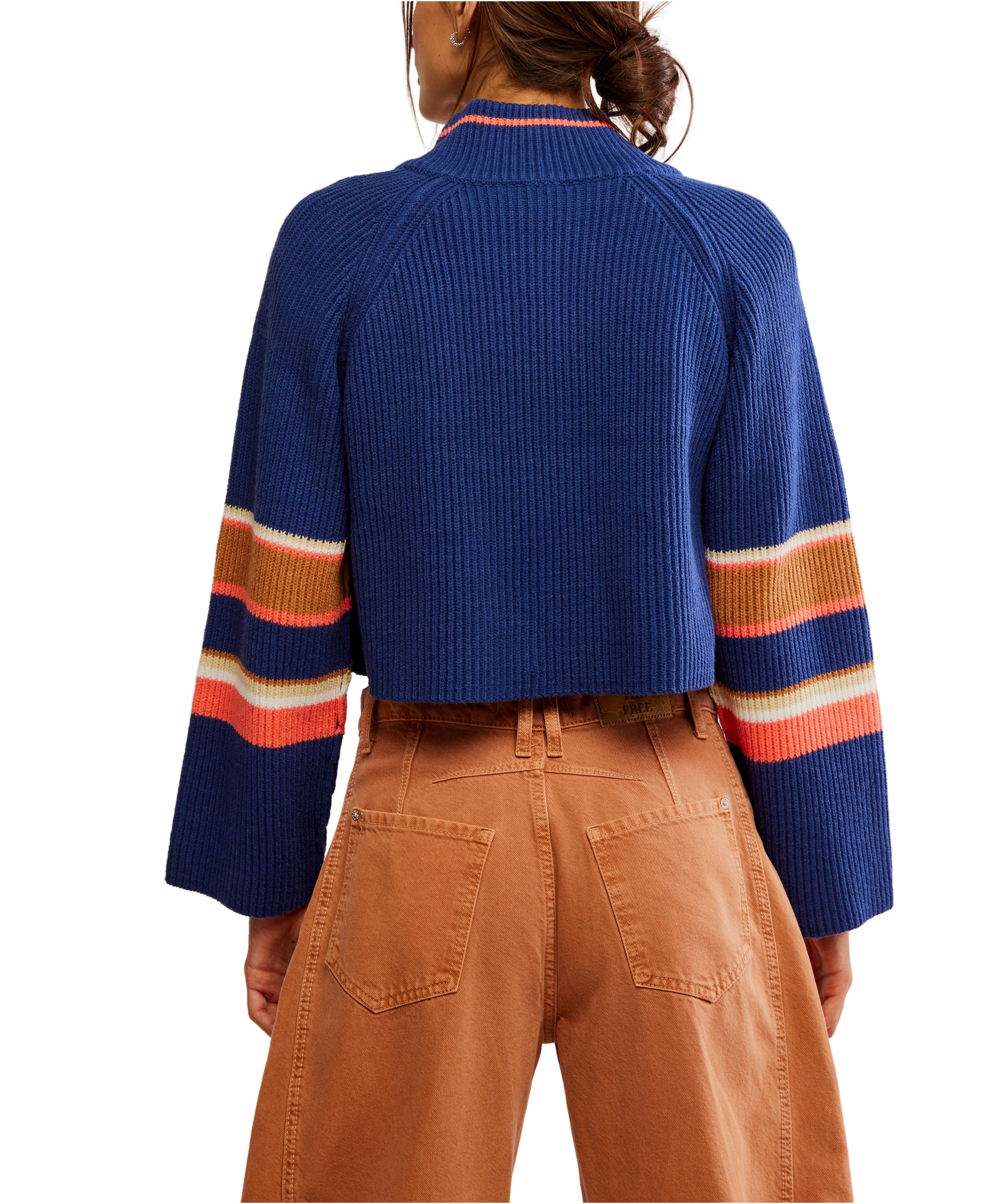 Striped Greta Half Zip Sweater