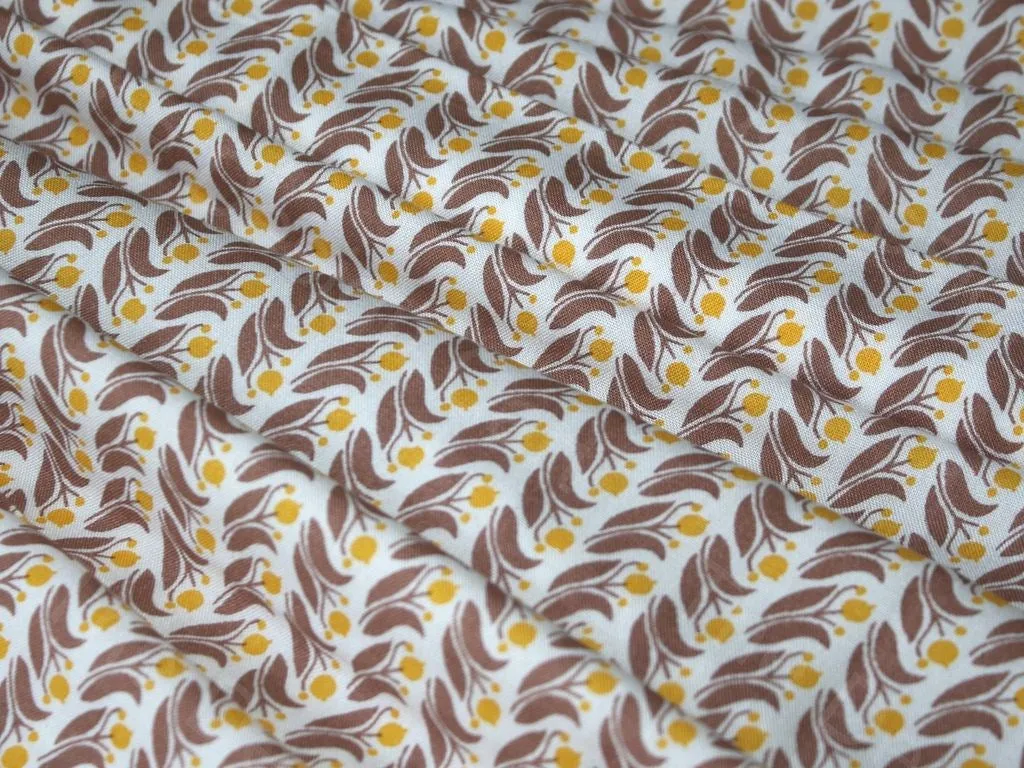Sunny Yellow Cotton Rayon Fabric