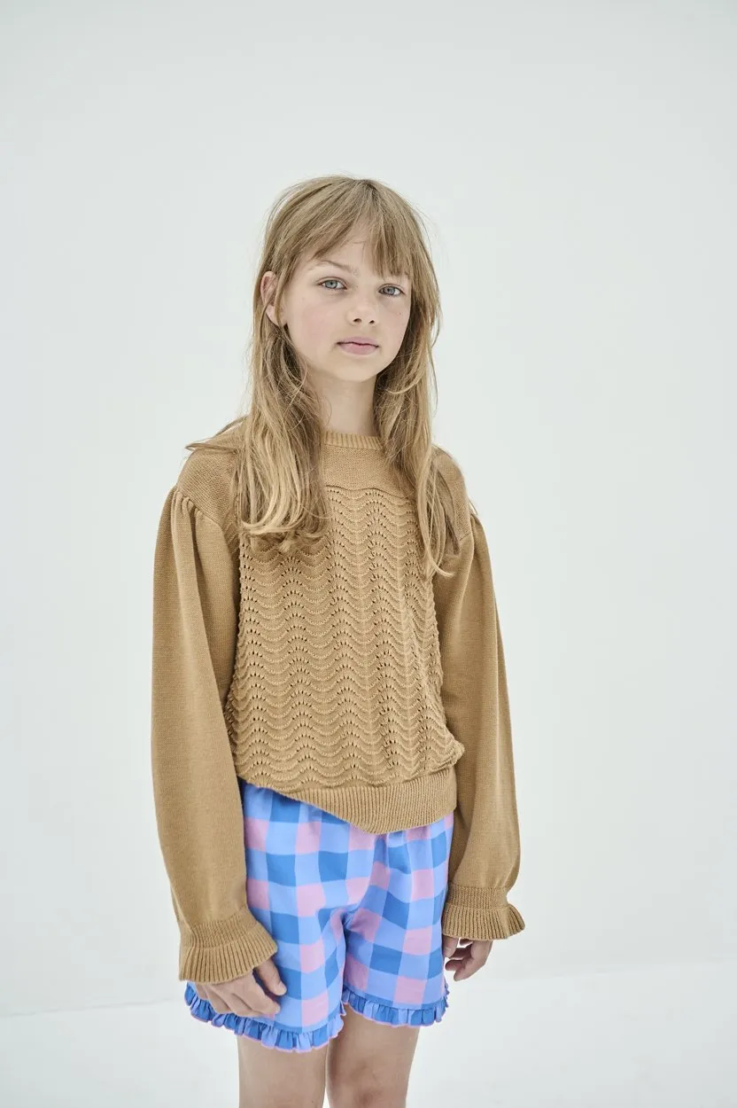 Sweater Knit Ruffle Powder