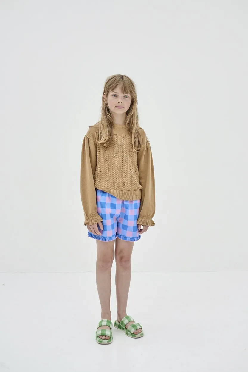 Sweater Knit Ruffle Powder