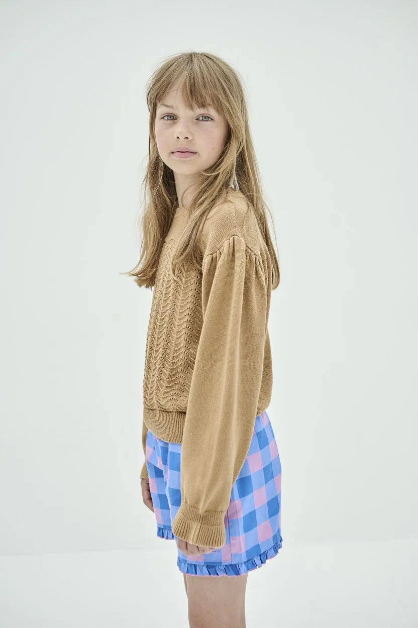 Sweater Knit Ruffle Powder