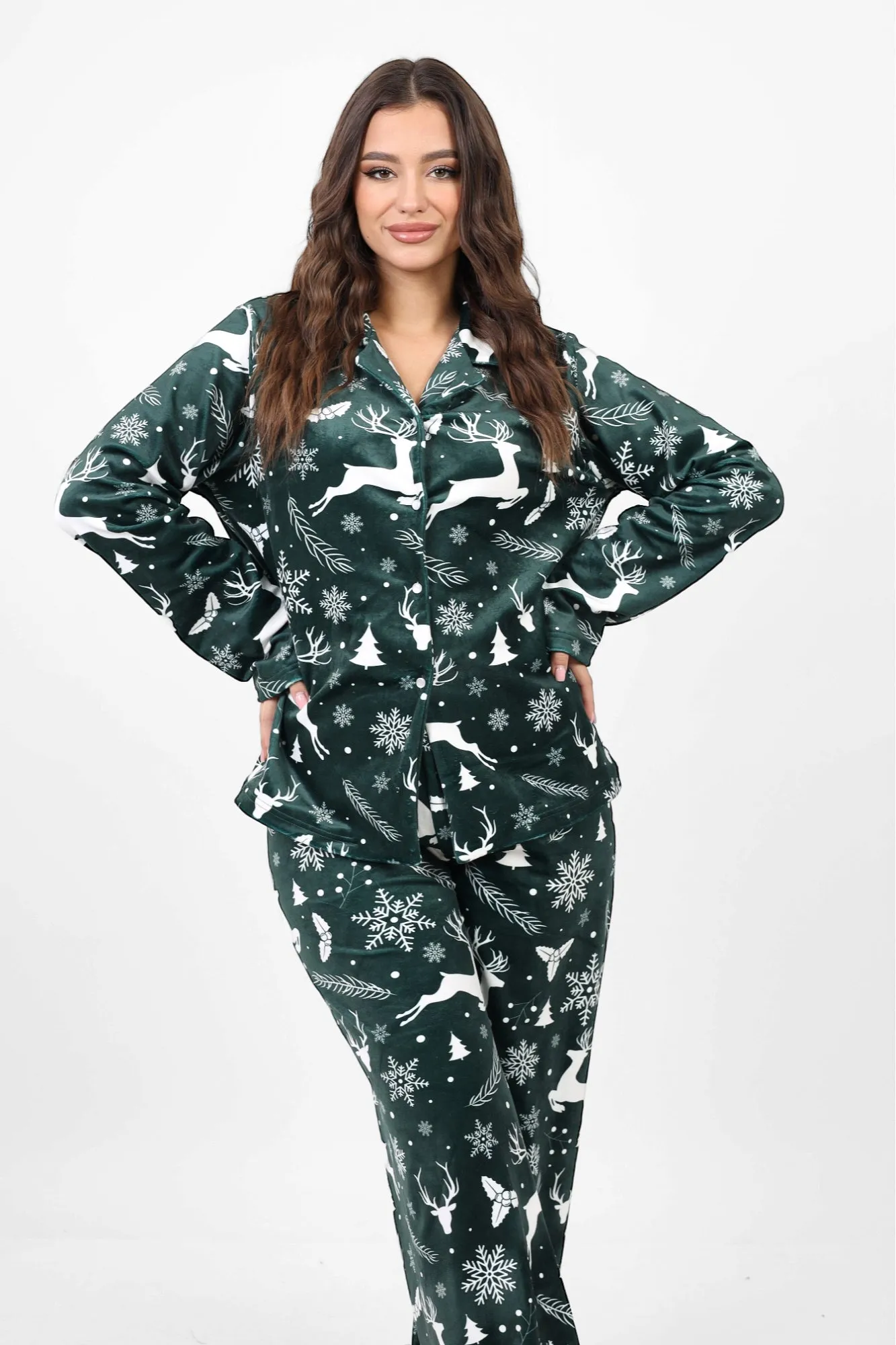 The Deer Classic pjs - Emerald Green