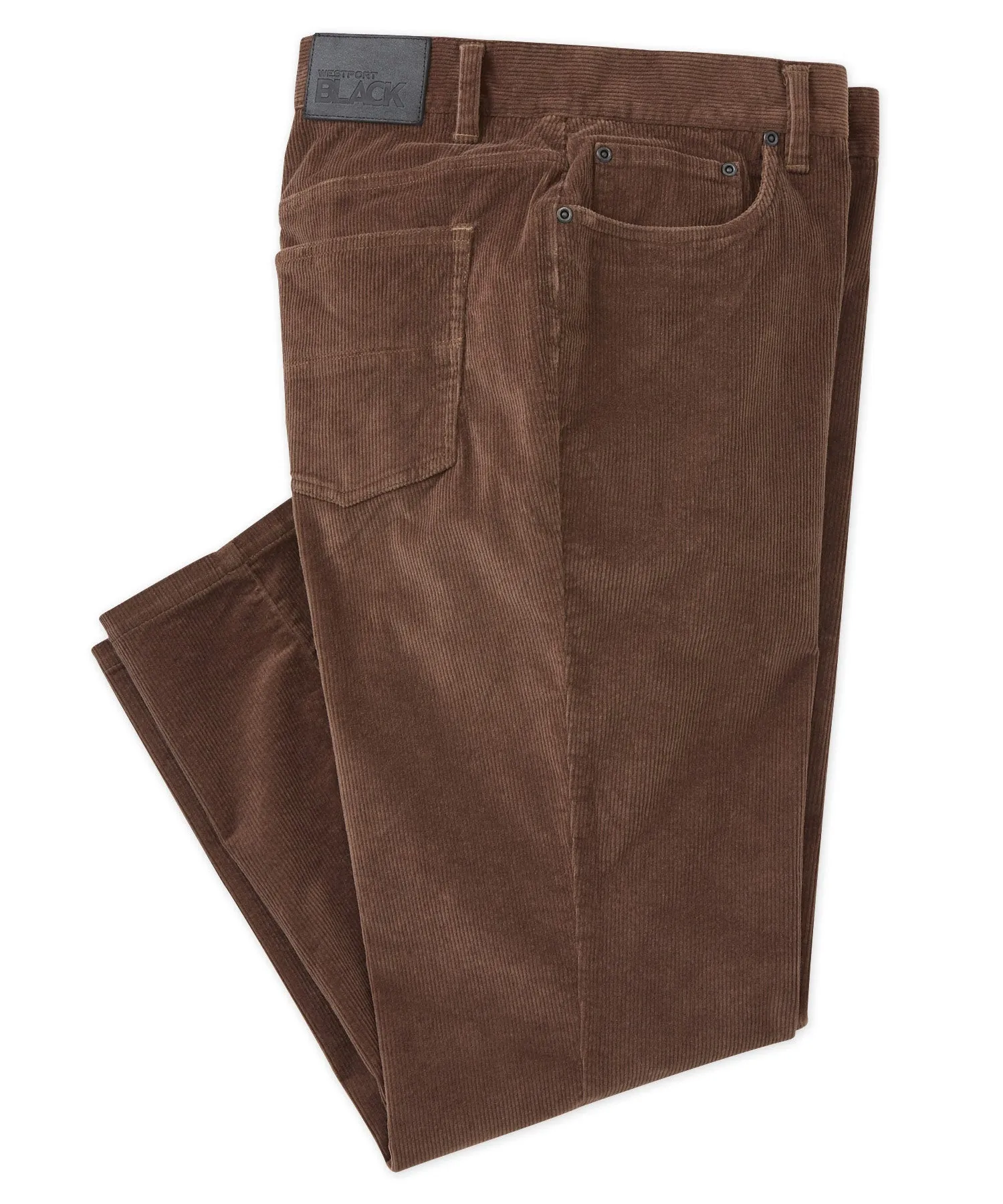 Westport Black Stretch Cord 5-Pocket Pant