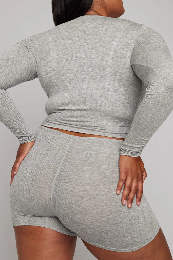 Whipped Baby Long Sleeve in Heather Grey