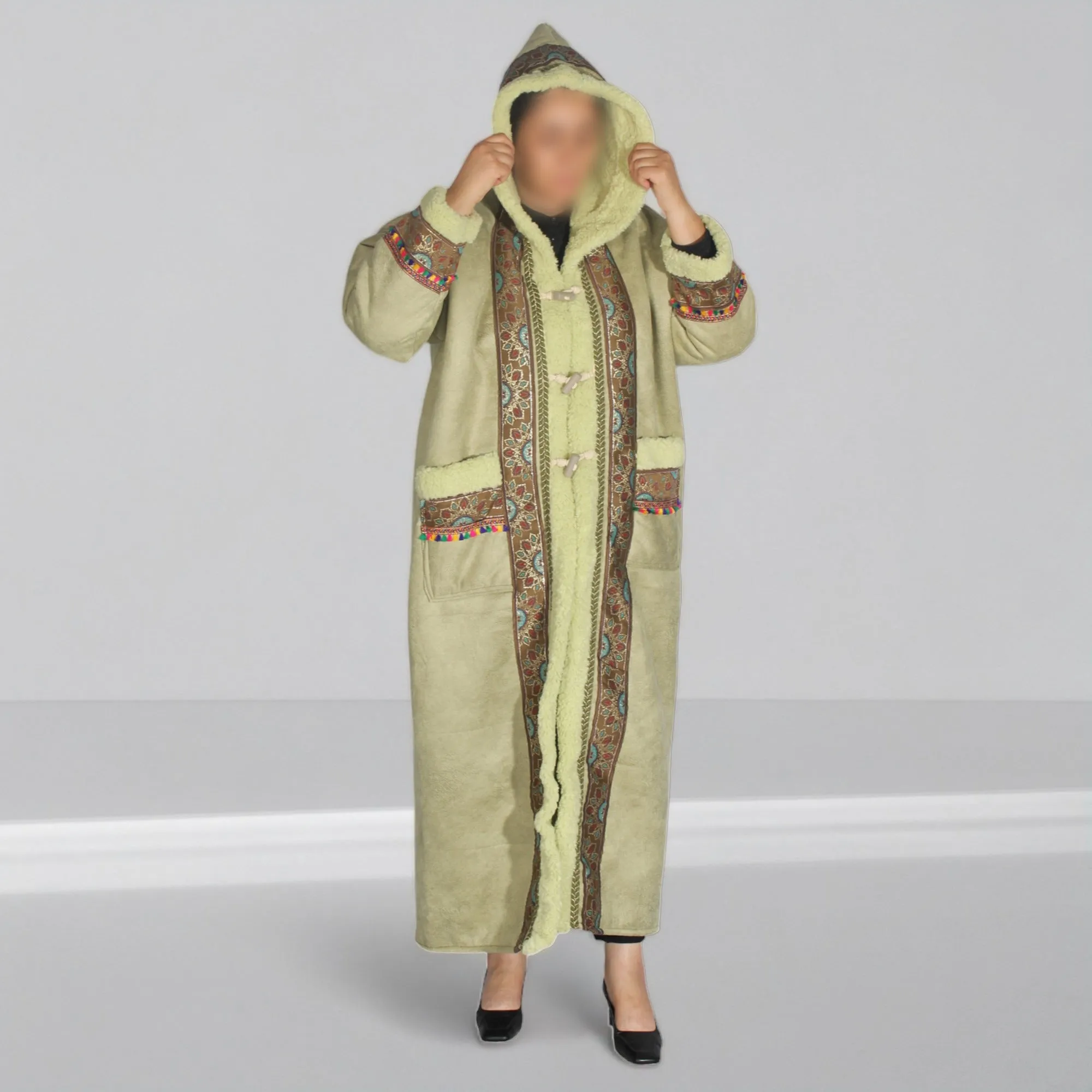 Winter Women's fur  - Pistachio color -8633