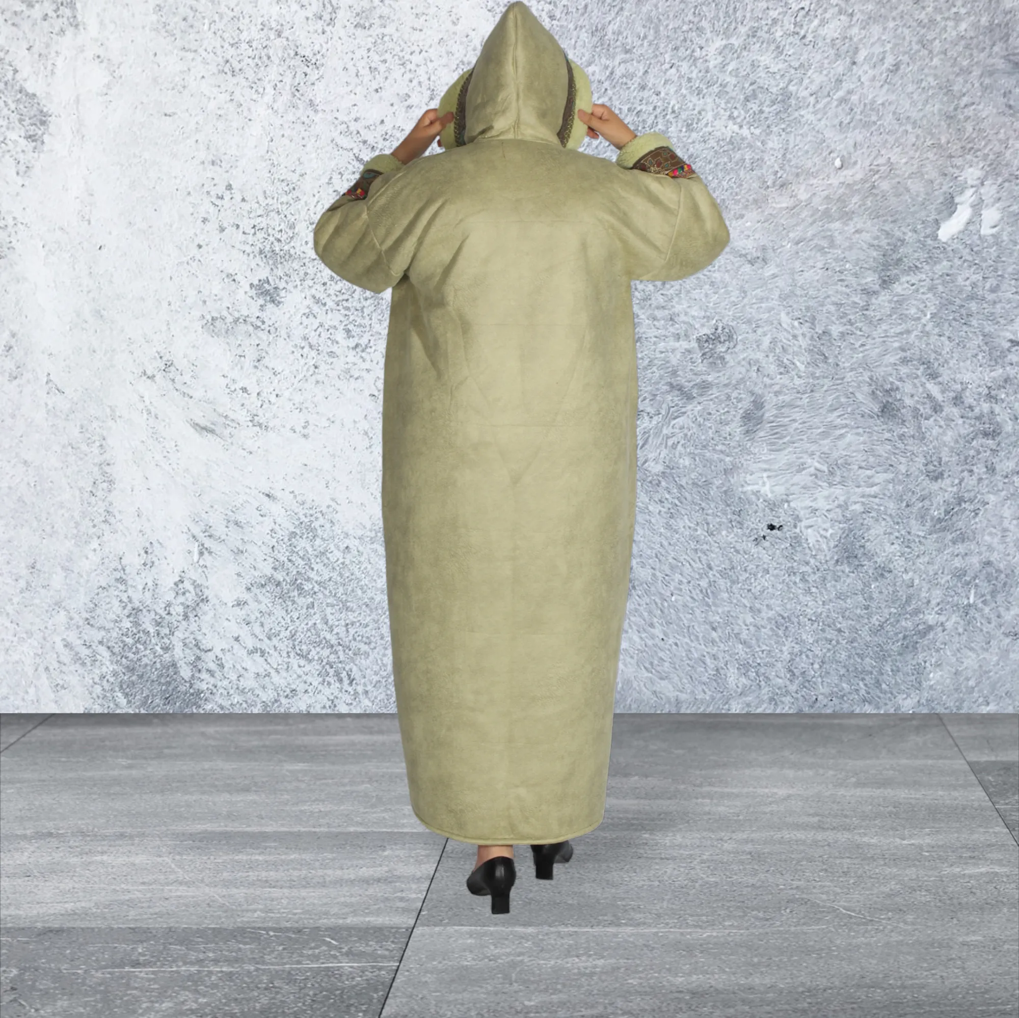 Winter Women's fur  - Pistachio color -8633