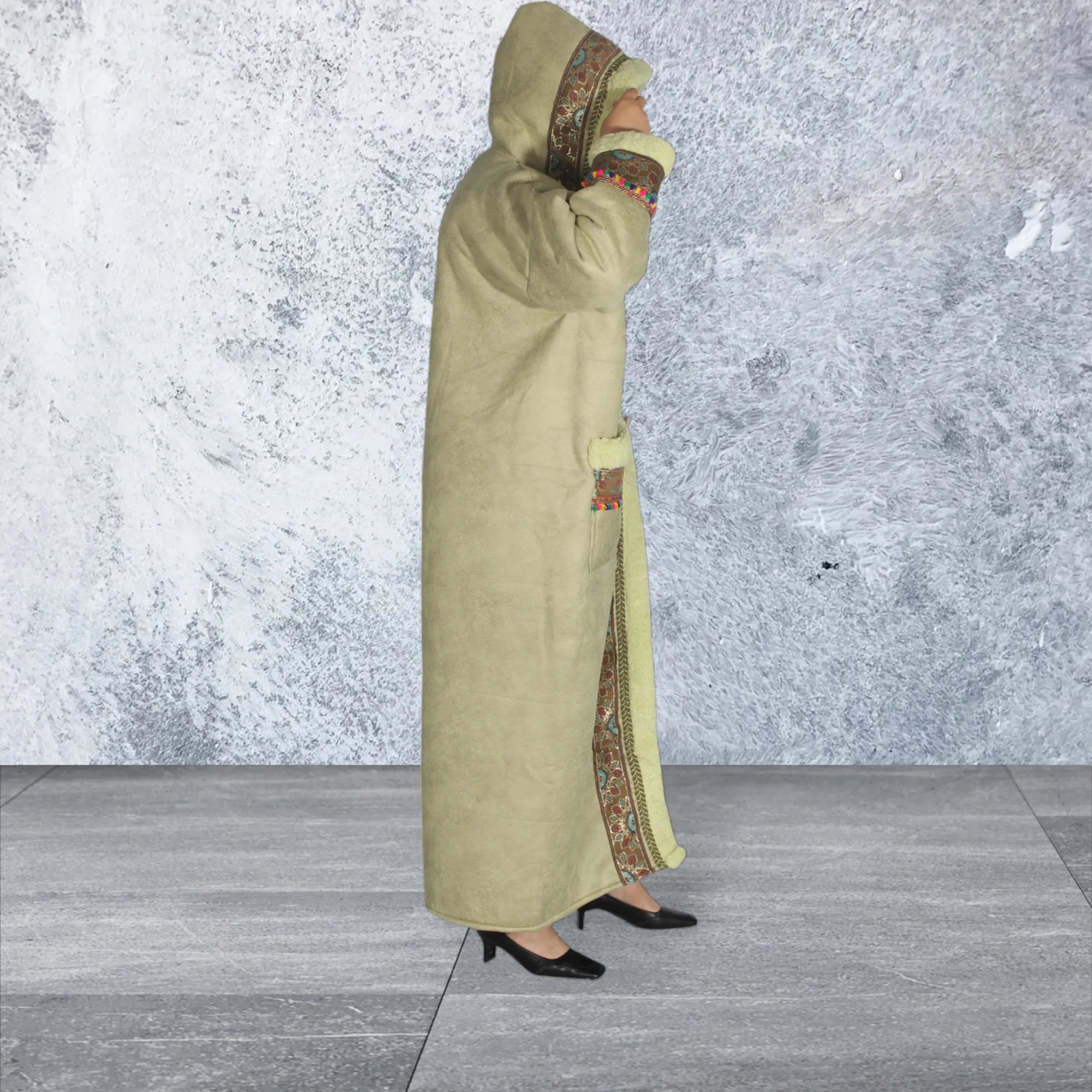 Winter Women's fur  - Pistachio color -8633