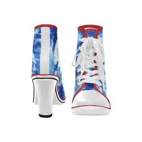 Womens Boots, Ocean Swirl Style Ankle Booties