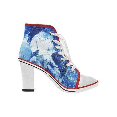 Womens Boots, Ocean Swirl Style Ankle Booties