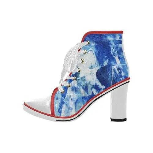 Womens Boots, Ocean Swirl Style Ankle Booties