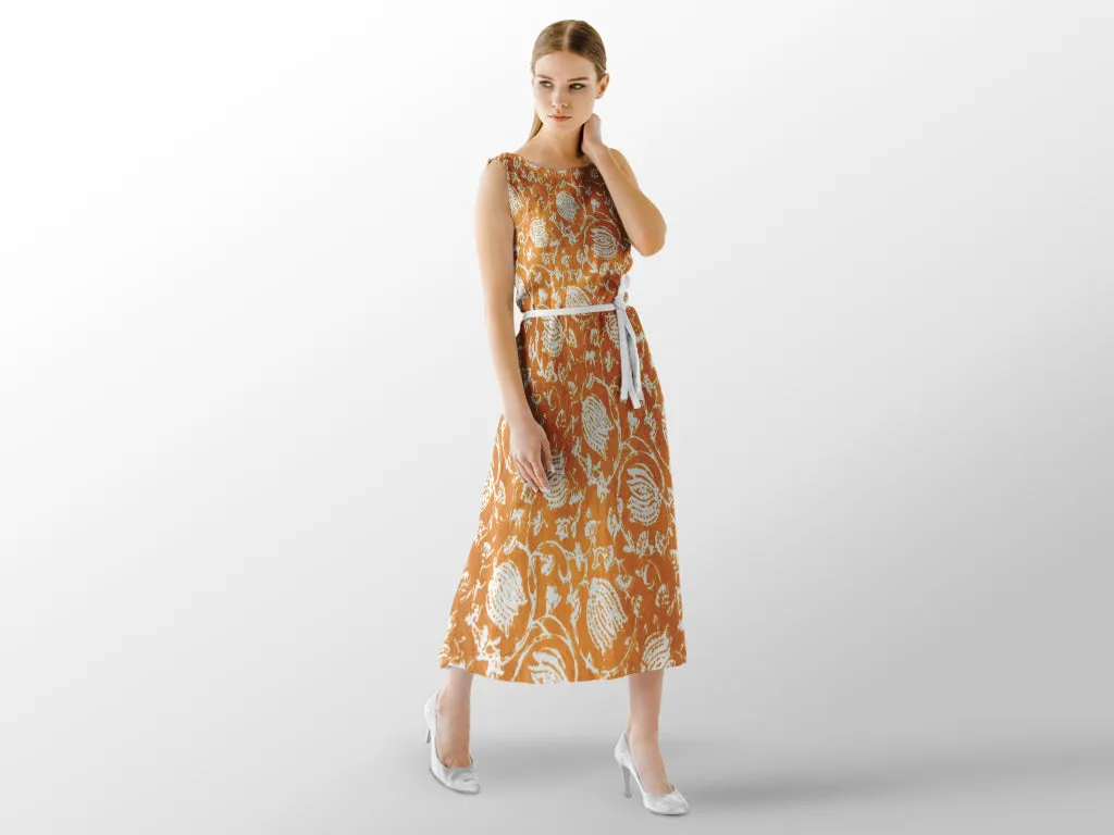 Yellow Floral Design Pure Cotton Fabric