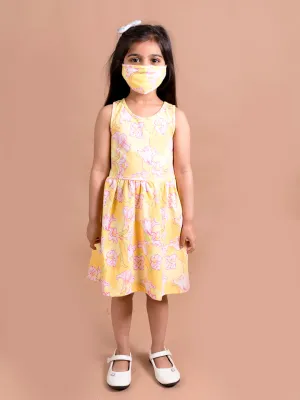 Yellow Pink Floral Dress