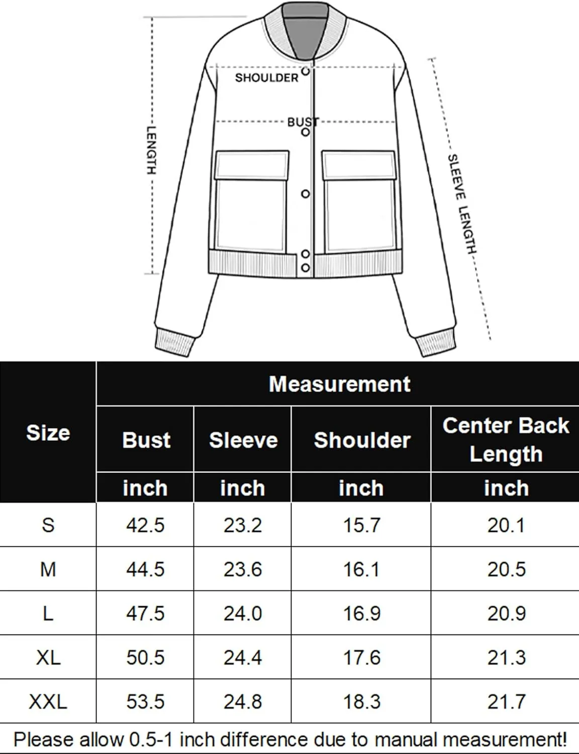Zeagoo Women Bomber Jacket Casual Button Down Shackets